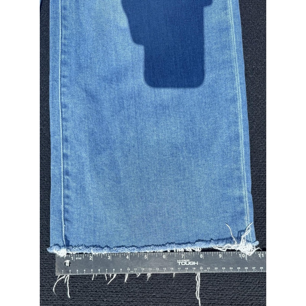 PAIGE Anessa High Rise Patch Pocket Wide Leg Jeans Bebop Raw Hem Crop Size 30 - Picture 7 of 10